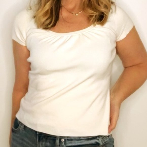 LOFT Sweaters - Ann Taylor Loft short sleeve sweater scoop neck